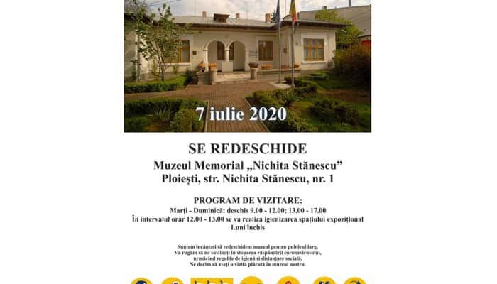 Se redeschide Muzeul Memorial „Nichita Stănescu” din Ploieşti începând cu data de 7 iulie 2020